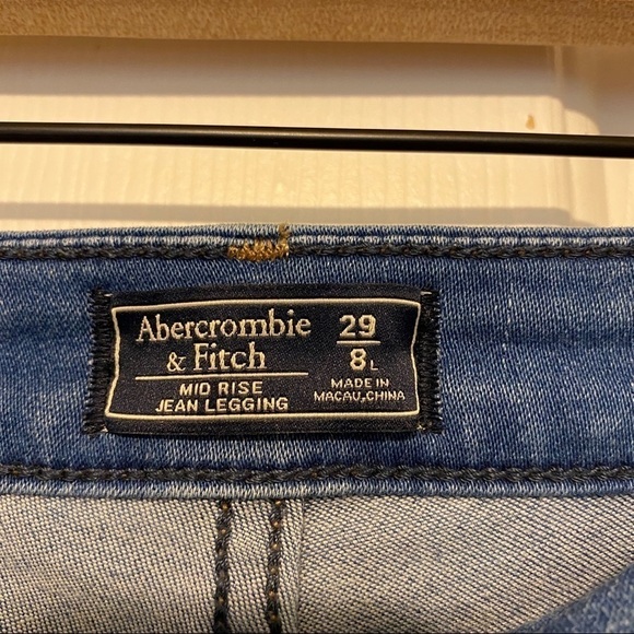 Abercrombie mid rise jeans leggings destroyed size 28 or 8 - Picture 6 of 10